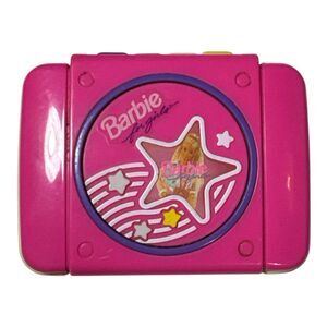 Vintage 90s BARBIE Girl Pink Stereo Cassette Player Walk Man Tested Working Rare
